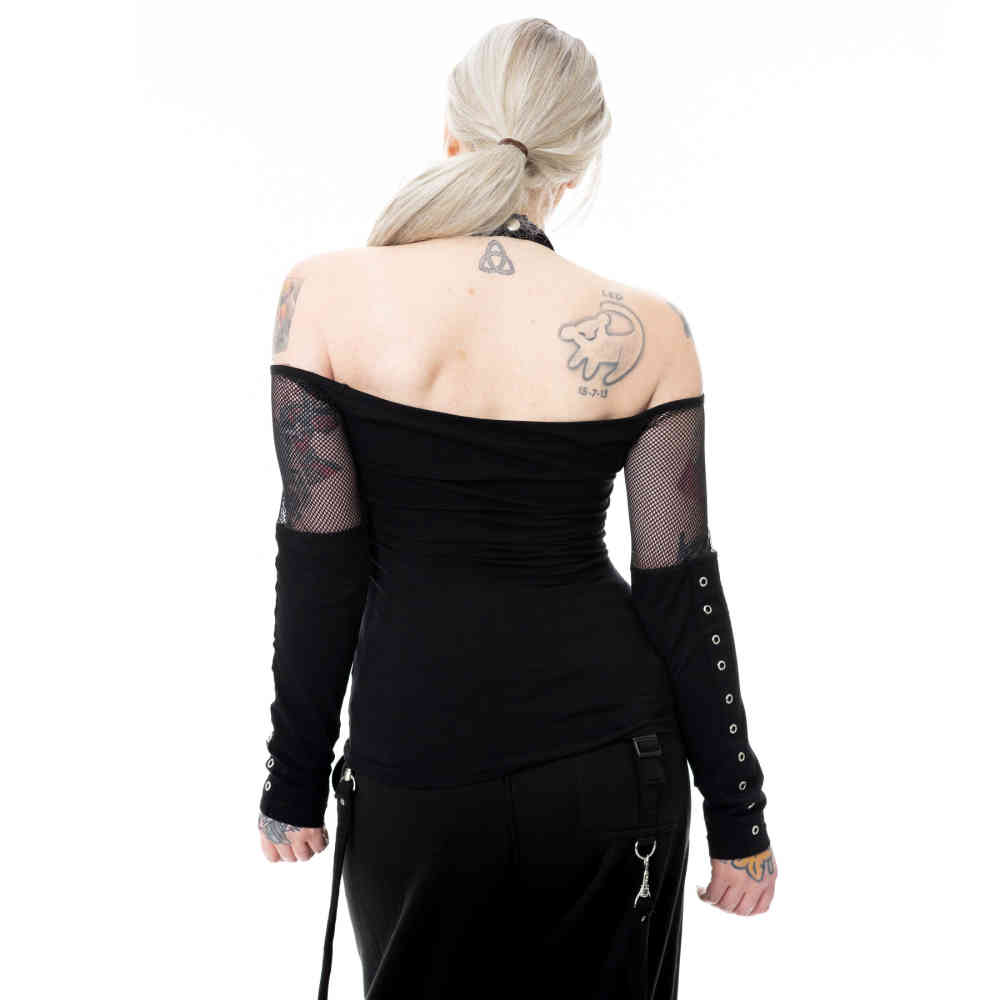 Chemical Black - Waneta Lange ärmel top - Schwarz